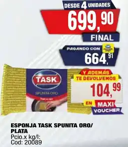Maxiconsumo Task esponja spunita oro/ plata oferta
