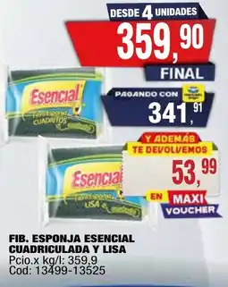 Maxiconsumo Esencial fib. esponja cuadriculada y lisa oferta