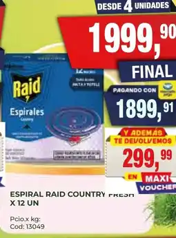 Maxiconsumo Raid espiral country fresh oferta