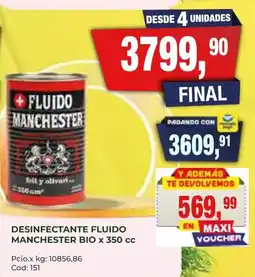 Maxiconsumo Fluido manchester desinfectante bio oferta