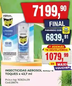 Maxiconsumo Raid insecticidas aerosol + toques oferta