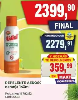 Maxiconsumo Aktiol repelente aerosc naranja oferta