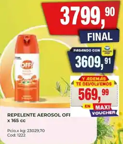 Maxiconsumo Off repelente aerosol oferta