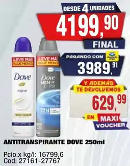 Maxiconsumo Dove antitranspirante oferta