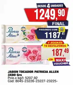 Maxiconsumo Tocador patricia jabon allen oferta