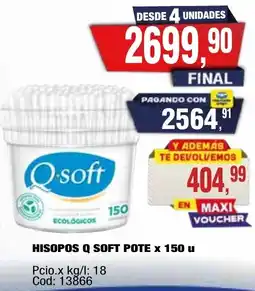 Maxiconsumo Q soft hisopos pote oferta