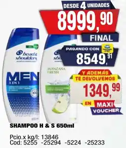 Maxiconsumo H & S shampoo oferta