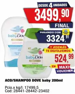 Maxiconsumo Dove aco/shampoo baby oferta
