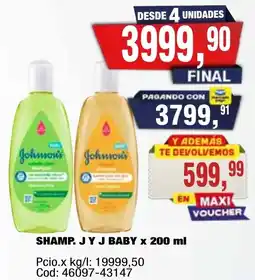 Maxiconsumo JyJ baby shamp. oferta