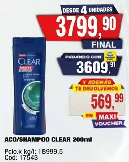 Maxiconsumo Clear aco/shampoo oferta