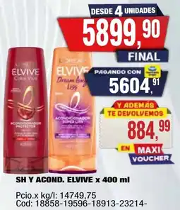 Maxiconsumo Elvive sh y acond. oferta