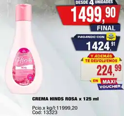 Maxiconsumo Hinds crema rosa oferta