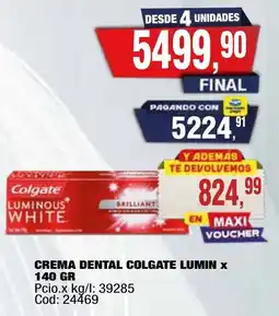 Maxiconsumo Colgate crema dental lumin oferta