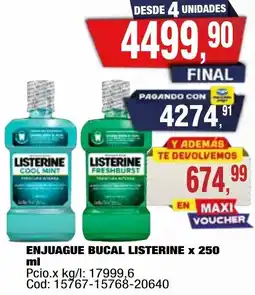 Maxiconsumo Listerine enjuague bucal oferta