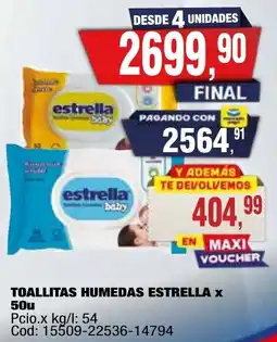 Maxiconsumo Estrella toallitas humedas oferta