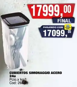 Maxiconsumo Cubiertos simonaggio acero oferta