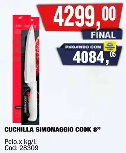 Maxiconsumo Cuchilla simonaggio cook 8" oferta
