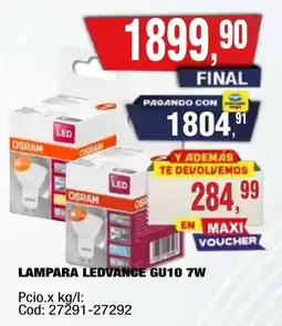 Maxiconsumo Lampara ledvance GU10 7w oferta