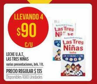 Supermercados Vea Leche U.a.t. Las Tres Niñas oferta