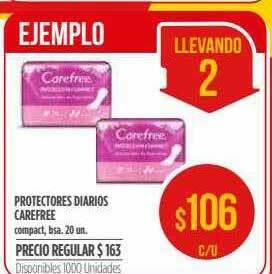 Supermercados Vea Protectores Diarios Carefree oferta