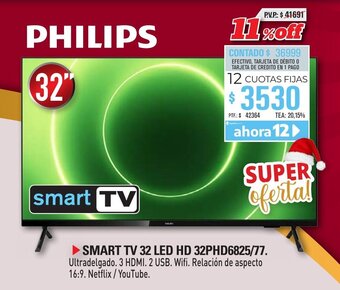 Smart TV 32 LED HD 32PHD6825/77