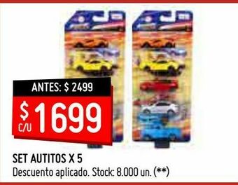 Changomas Set autitos x 5 oferta