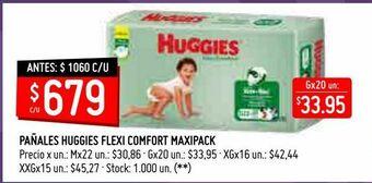 Changomas Pañales huggies flexi comfort maxipack oferta