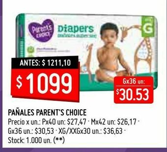 Changomas Pañales parent's choice oferta