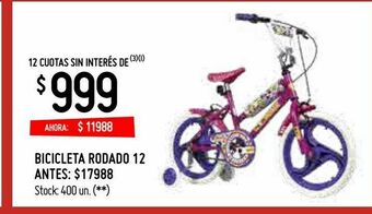 Changomas Bicicleta rodado 12 oferta