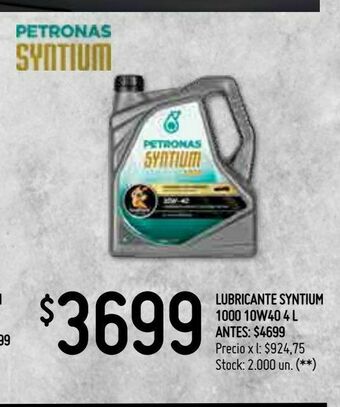 Changomas Lubricante syntium 1000 10w40 4 l oferta