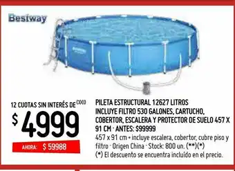 Changomas Pileta estructural 12627 litros oferta