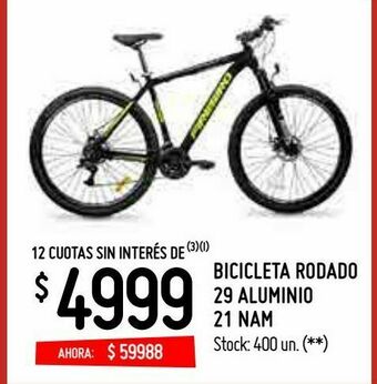 Changomas Bicicleta rodado 29 aluminio 21 nam oferta