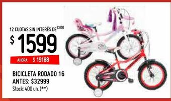 Changomas Bicicleta rodado 16 oferta