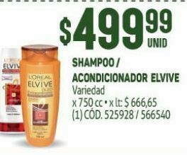 Makro Shampoo / acondicionador elvive 750cc oferta