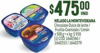 Makro Helado la montevideana oferta
