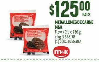 Makro Medallones de carne m&k oferta