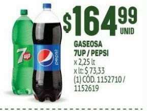 Makro Gaseosa 7up / pepsi oferta