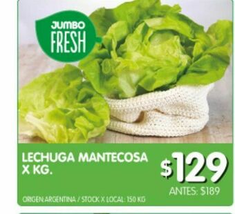 Jumbo Lechuga mantecosa x kg oferta