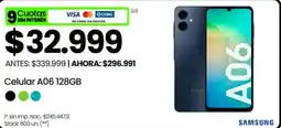 Changomas Samsung A06 128 GB oferta