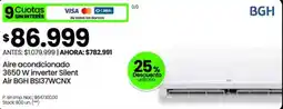 Changomas BGH aire acondicionado 3650W inverter silent air oferta