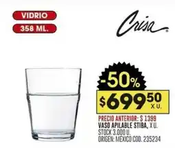 Coto Crisa vaso apilable stiba oferta