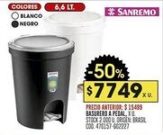 Coto Sanremo basurero a pedal oferta