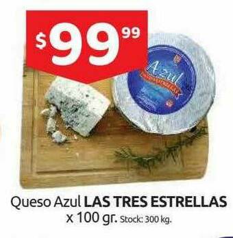 Cordiez Queso Azul Las Tres Estrellas oferta