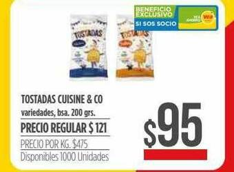 Supermercados Vea Tostadas Cuisine & Co oferta