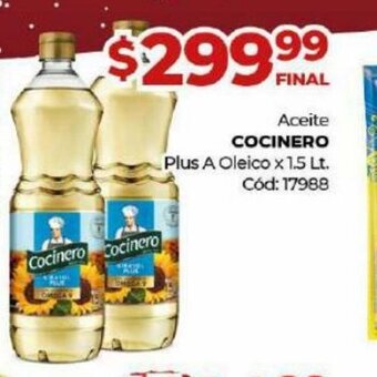 Diarco Cocinero Aceite Plus A Oleico x 1,5 Lt. oferta