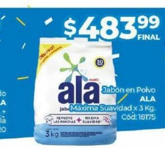 Diarco Ala Jabón en Polvo Maxima Suavidad x 3 Kg oferta