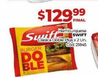 Diarco Swift Hamburguesa Clasica Doble Plus x 2 Un oferta