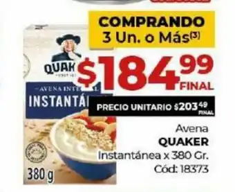 Diarco Quaker Avena Instantánea x 380gr oferta