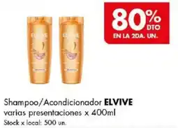 Disco Elvive shampoo/acondicionador oferta