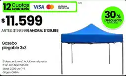 Changomas Gazebo plegable 3x3 oferta